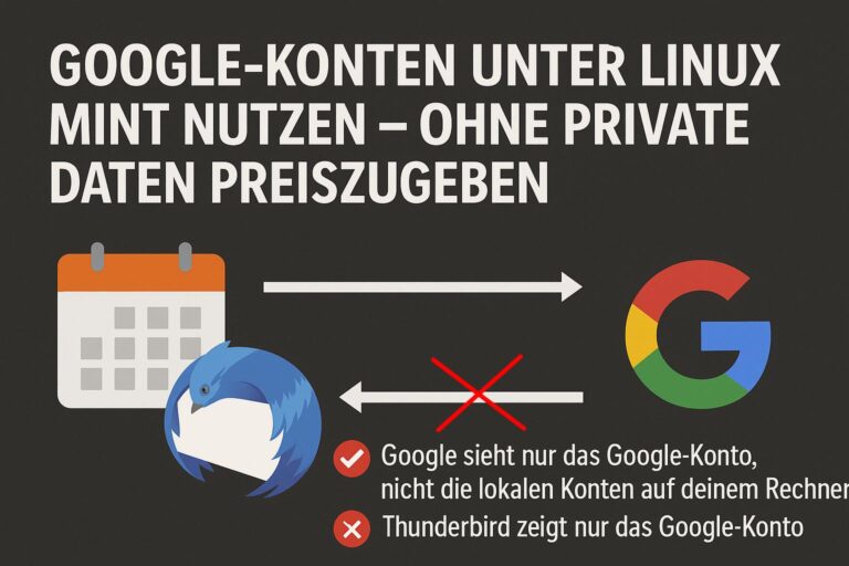 Google Konto auf Linux Mint, hat Google zugriff auf meine Daten