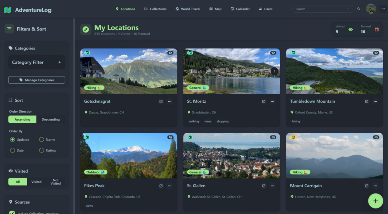 AdventureLog – Reisen & Erlebnisse
