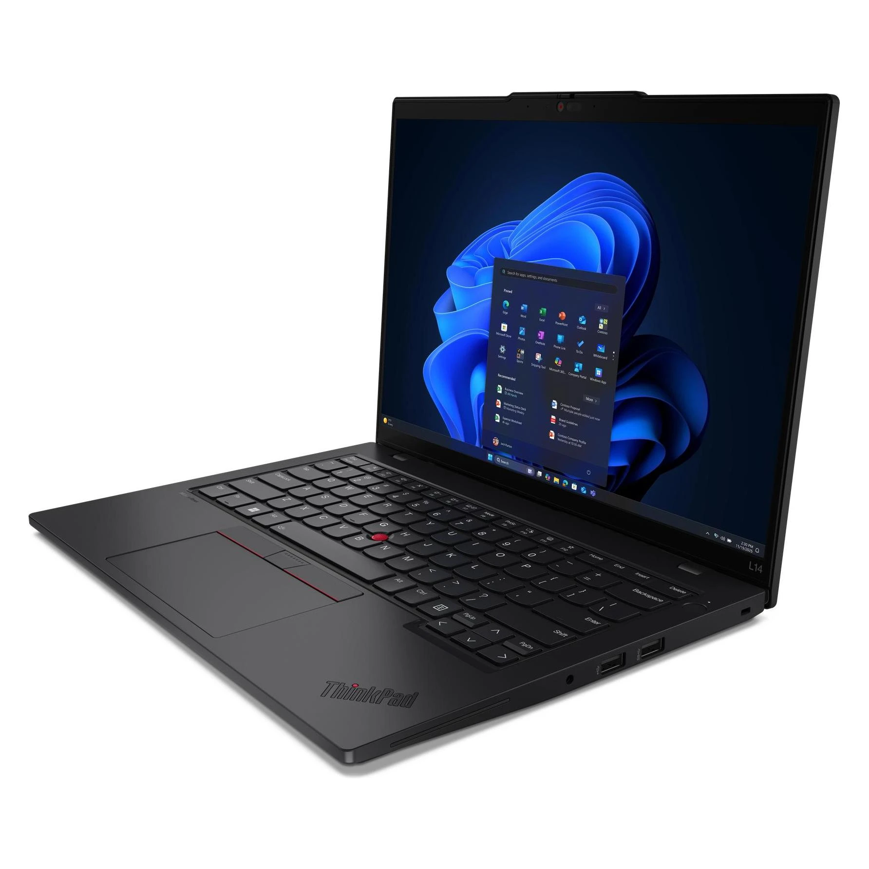 Lenovo ThinkPad L14 Gen 6 14 Zoll, Frontansicht, aufgeklappt